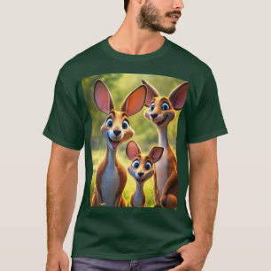 Camiseta Funny Kangaroo Family: Sonrisas Personalizados y r