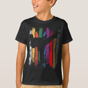 Camiseta Funny Karate Design Karate Cinturones Silhouettes