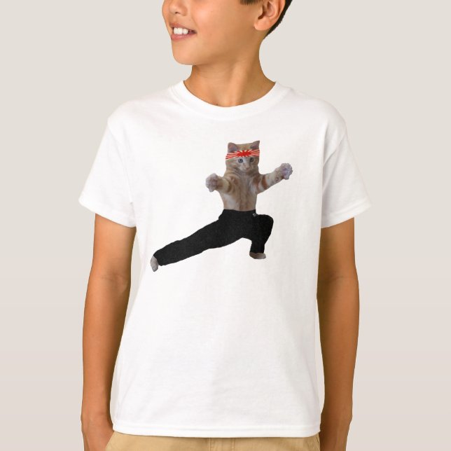 Camiseta Funny Karate Kitten (Anverso)
