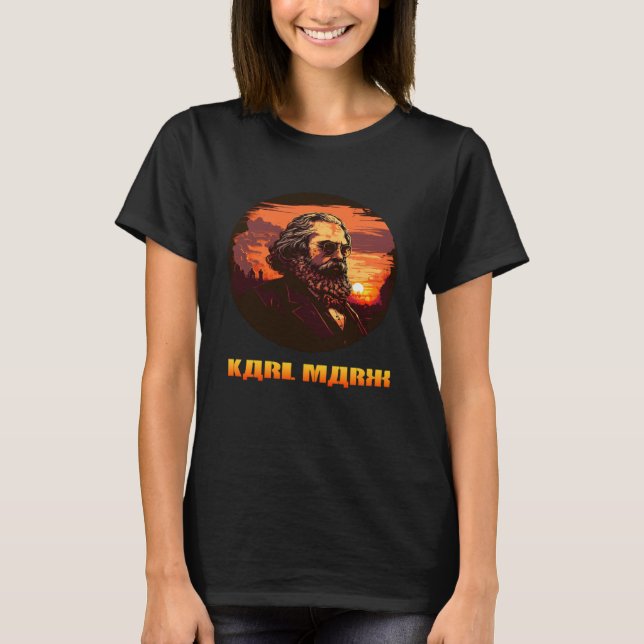 Camiseta Funny Karl Marx, Socialist, Communist (Anverso)