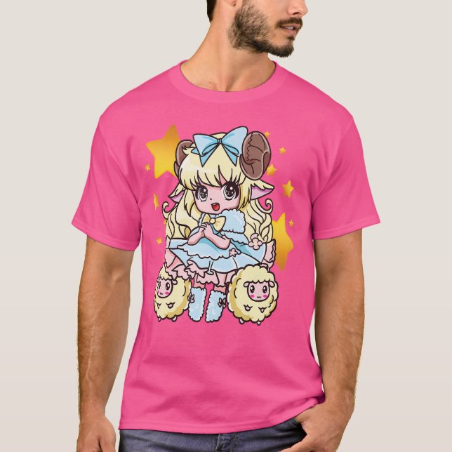 Camiseta Funny Kawaii Anime Chibi Ota Oveja Cute Lover Anim (Anverso)