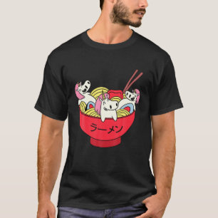 Camiseta Funny Kawaii Anime Japonés Ramen Noodles Unicorn