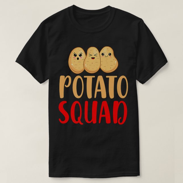 Camiseta Funny Kawaii Potato Squad Vegetarian Equipo (Diseño del anverso)