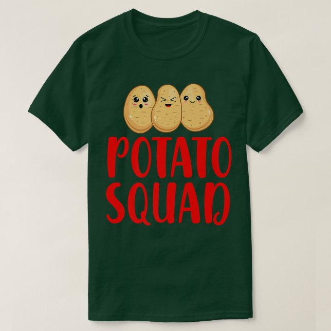 Camiseta Funny Kawaii Potato Squad Vegetarian Equipo Pr (Diseño del anverso)