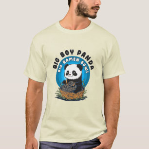 Camiseta Funny Kawaii Ramen Panda