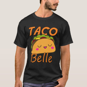 Camiseta Funny Kawaii Tacos Comida Mexicana Taco Belle Prin