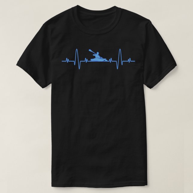 Camiseta Funny Kayaking Heartbeat Guay Canoe Booting Kaya (Diseño del anverso)