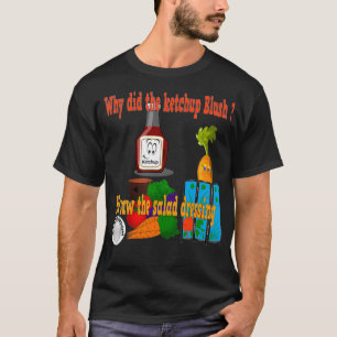 Camiseta Funny ketchup verdura moda veggie tee