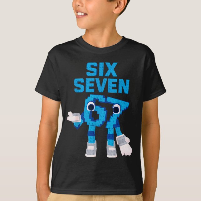 Camiseta Funny Kid Meme Six Seven 6 7 Italian Brainrot Bruh (Anverso)