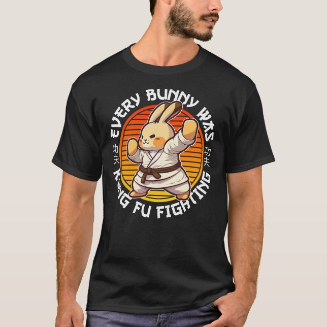 Camiseta Funny Kids Easter Rabbit Every Bunny Was Kung Fu F (Anverso)