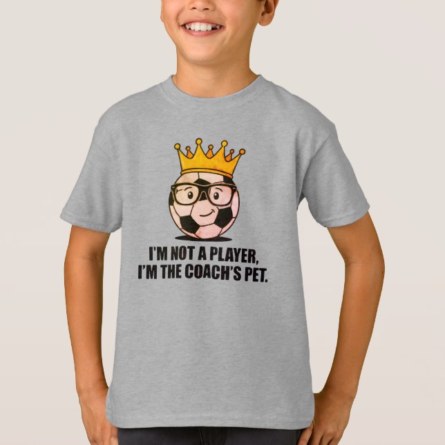 Camiseta Funny Kids Soccer Shirt – Coach’s Pet (Anverso)