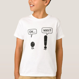 Camiseta Funny Kids T-Shirt – “OK… WHY?” Minimalist Cartoon