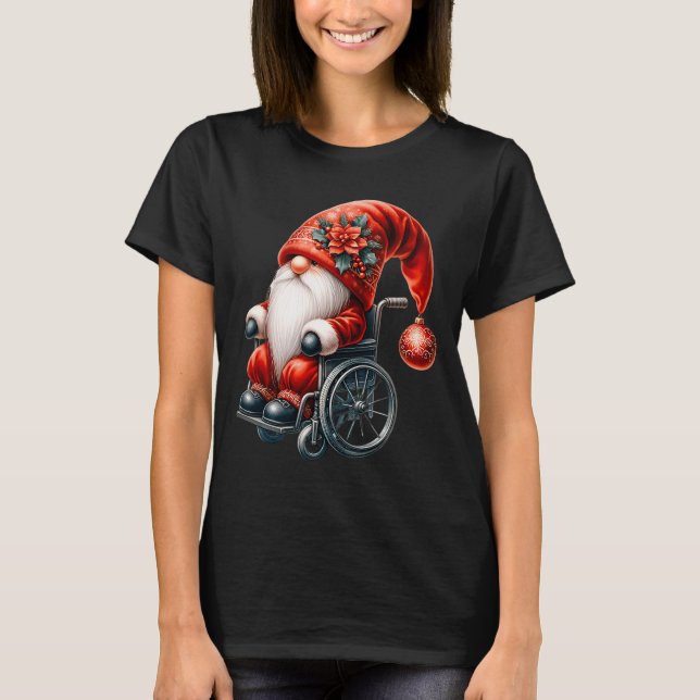 Camiseta Funny Kids Wheelchair Santa Graphic For Men Christ (Anverso)