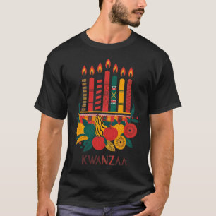 Camiseta Funny Kinara Siete Velas Kwanzaa Celebración 2