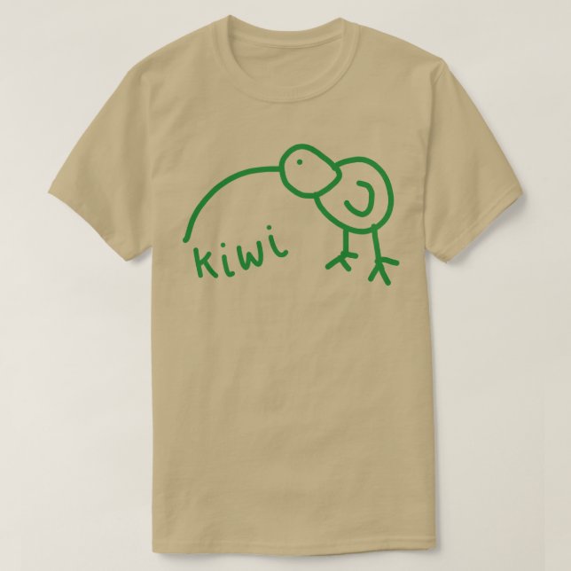 Camiseta Funny Kiwi Doodle Green (Diseño del anverso)