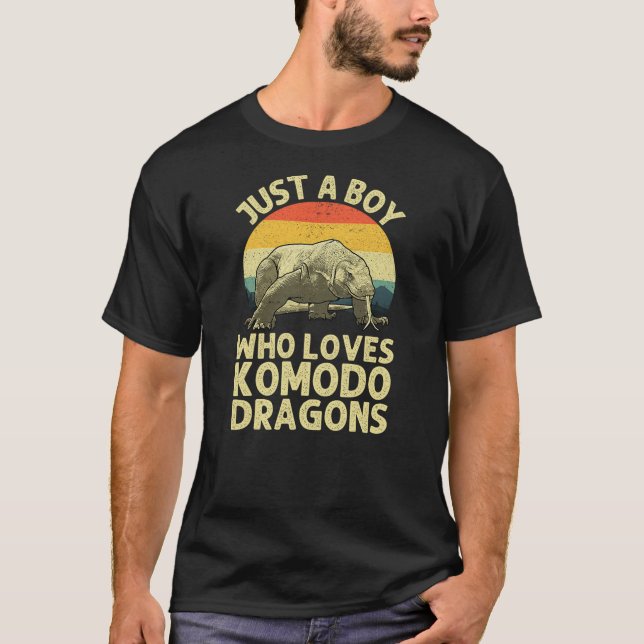 Camiseta Funny Komodo Dragon Design For Boys Men Komodo Dra (Anverso)