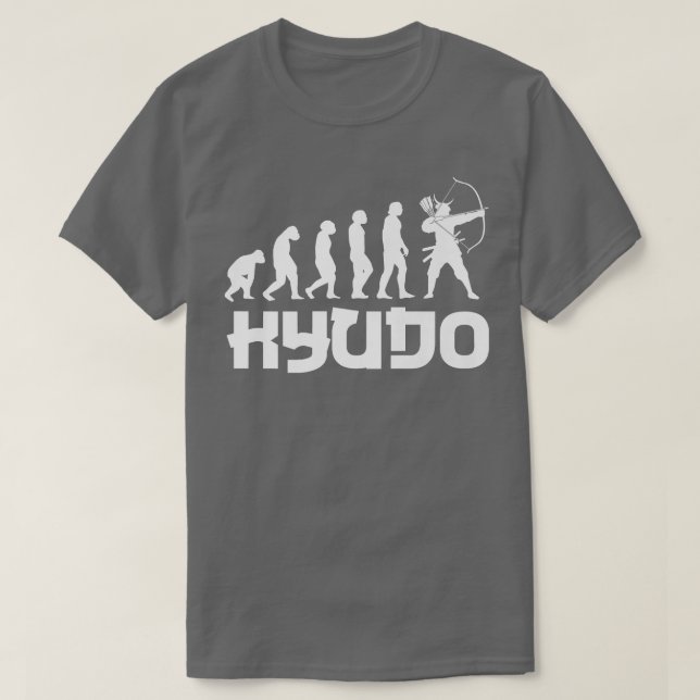 Camiseta Funny Kyudo Evolución Diseño de Arquetería Japones (Diseño del anverso)