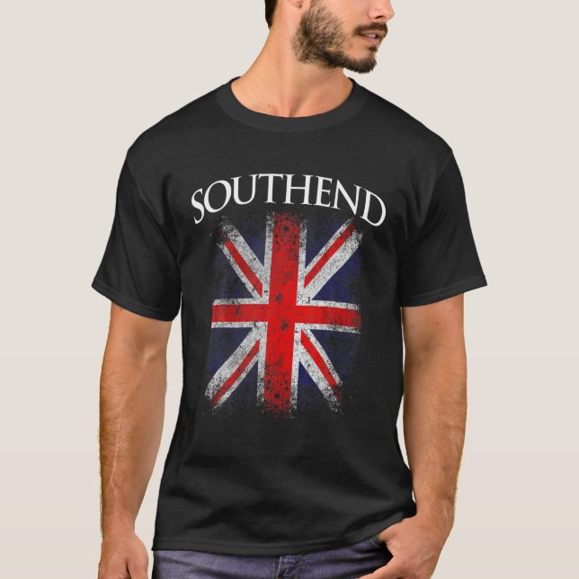 Camiseta Funny la bandera británica del retro de cosecha de (Anverso)