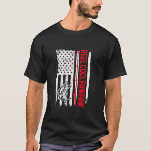 Camiseta Funny la bandera estadounidense pescada en Guay de