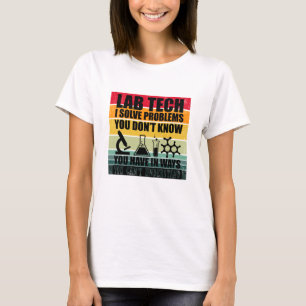 Camiseta Funny lab tech cita el humor de los técnicos de la