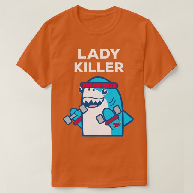 Camiseta Funny Lady Killer Weight Lifting BodyBuilder (Diseño del anverso)