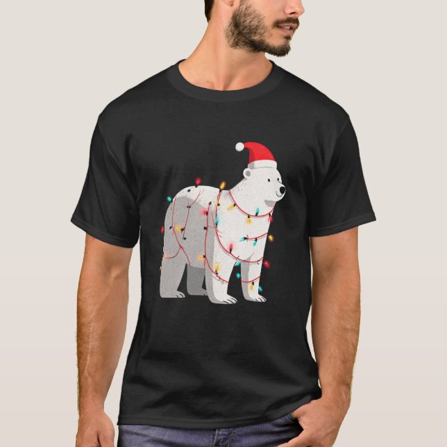 Camiseta Funny Lar Bear Christmas Graphics Animal Lights Lo (Anverso)