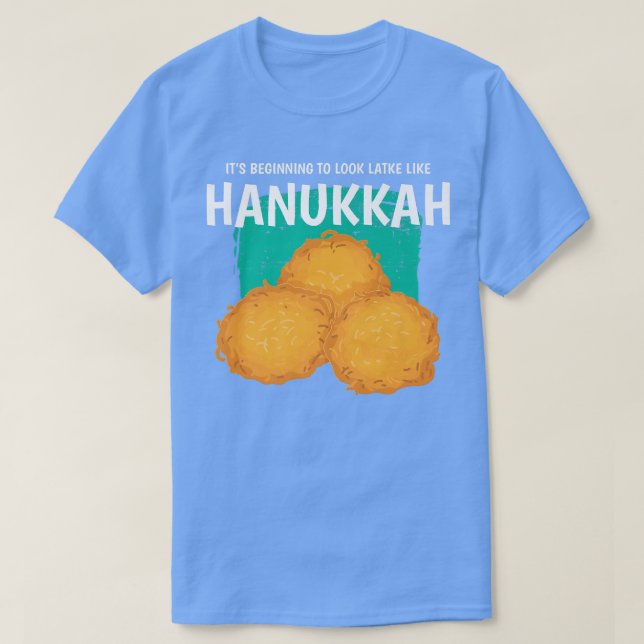 Camiseta Funny Latkes Hanukkah Pun  (Diseño del anverso)