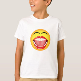 Camiseta Funny Laughing Big Open Mouth Face Emoji