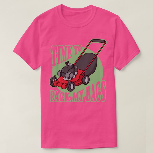 Camiseta Funny Lawn Mower Grass Cutting and Baging (Diseño del anverso)