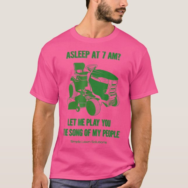 Camiseta Funny Lawn Mower Landscaping Grass Turf Dad Men (Anverso)