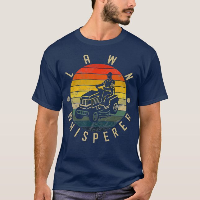 Camiseta Funny Lawn Mower Whisperer Guay Retro Yard Work (Anverso)
