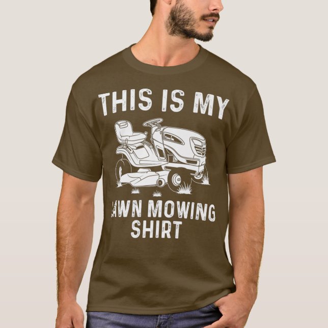 Camiseta Funny Lawn Mowing Gift Hombres Hombres Hombres Hem (Anverso)