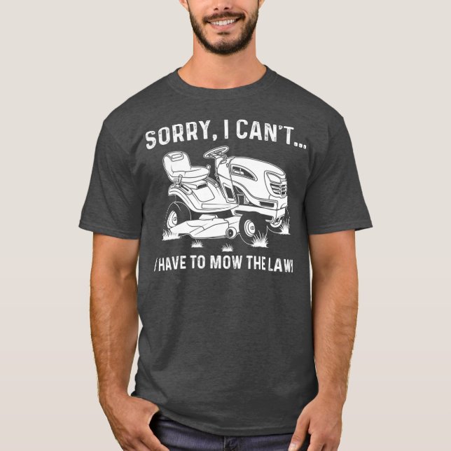 Camiseta Funny Lawn Mowing Gift Hombres Hombres Hombres Hem (Anverso)