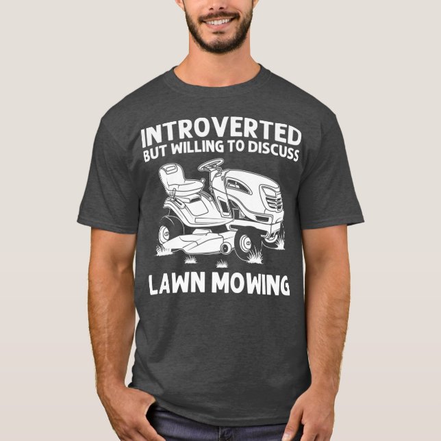Camiseta Funny Lawn Mowing Gift Hombres Hombres Hombres Hem (Anverso)