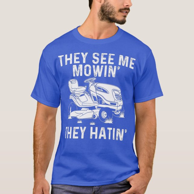 Camiseta Funny Lawn Mowing Gift Hombres Hombres Hombres Hem (Anverso)