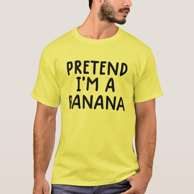 Camiseta Funny Lazy Halloween Costume Pretend I'm A Banana (Anverso)