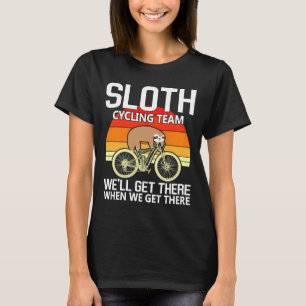 Camiseta Funny Lazy Sloth Dormiendo En Pegatina De Biciclet