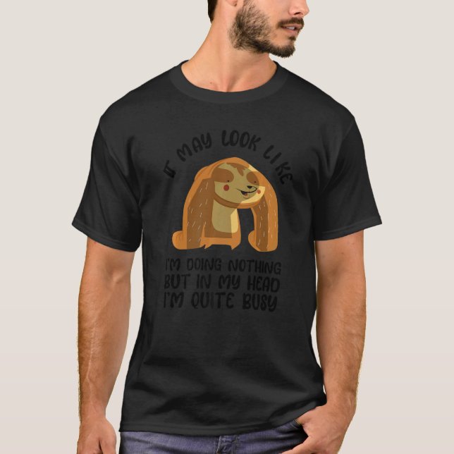 Camiseta Funny Lazy Sloth People Sarcasm Sarcastic Saying M (Anverso)