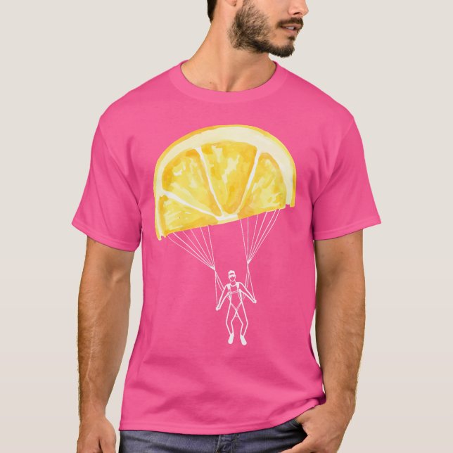 Camiseta Funny Lemons Summer Sun Skydiving Parachute (Anverso)