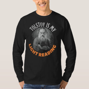 Camiseta Funny Leo Tolstoy: Literatura rusa, lectura ligera