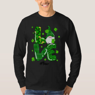 Camiseta Funny Leopard Irish Green Plaid Beer Gnome St Patr