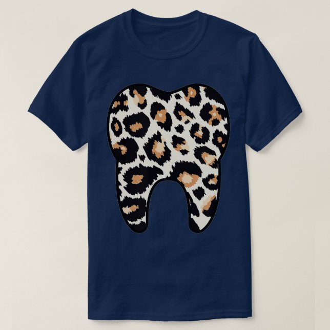 Camiseta Funny Leopard Leo Dental Hygienist el Asistente De (Diseño del anverso)