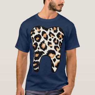 Camiseta Funny Leopard Leo Dental Hygienist el Asistente De
