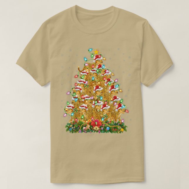 Camiseta Funny Leopard Lover coincidiendo con Santa Leopard (Diseño del anverso)