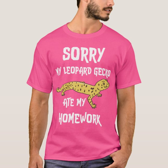 Camiseta Funny Leopardo Gecko comió mi hogar (Anverso)