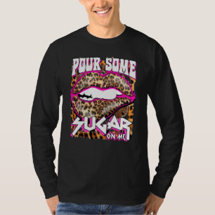 Camiseta Funny Leopardo Hot Pink Pour Un Poco De Azúcar Sob