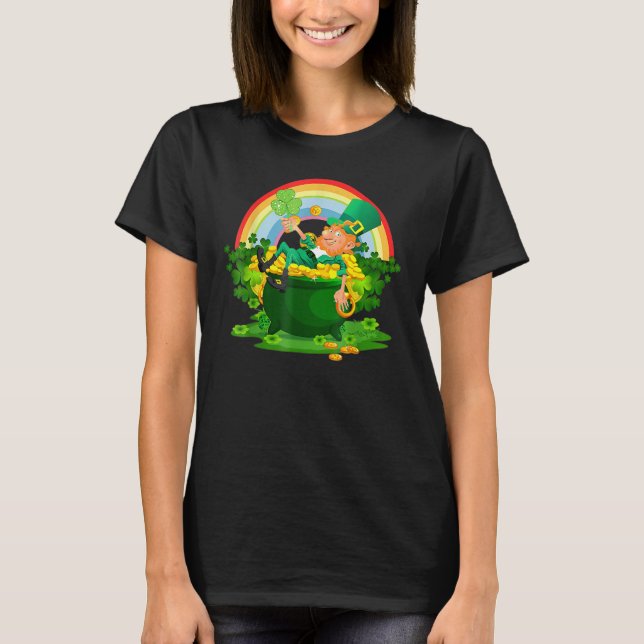 Camiseta Funny Leprechaun Boys Girls Men Women St. Patty's  (Anverso)
