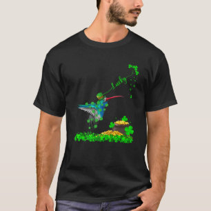 Camiseta Funny Leprechaun Gorra Lucky Hummingbird St. Patri