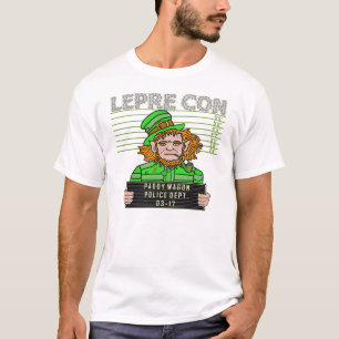 Camiseta Funny Leprechaun Leprecon Mugshot