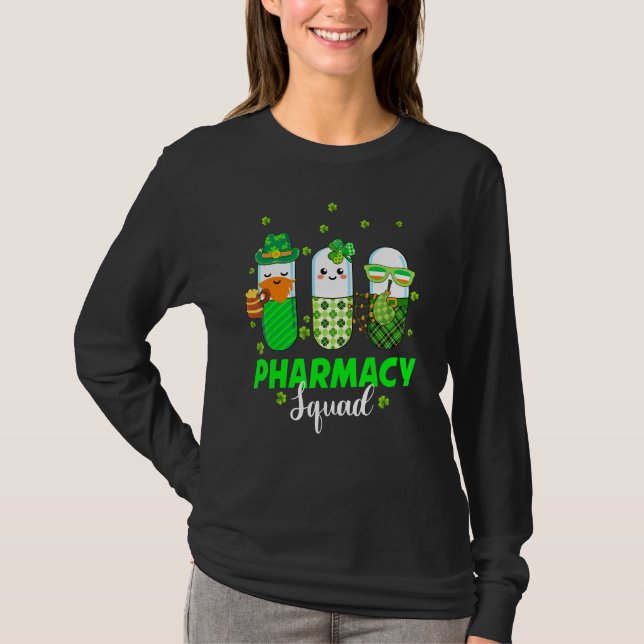 Camiseta Funny Leprechaun Pharmacy Squad Pharmacist St Patr (Anverso)